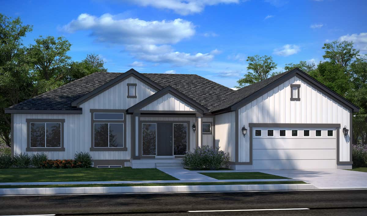 4–7-Bedroom, 2051 Sq Ft Ranch House - Plan #208-1002 - Front Exterior