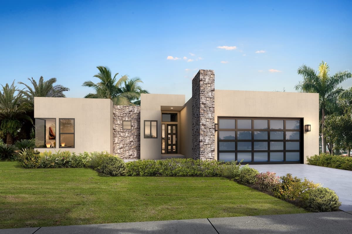 3-Bedroom, 1791 Sq Ft Modern House - Plan #208-1005 - Front Exterior