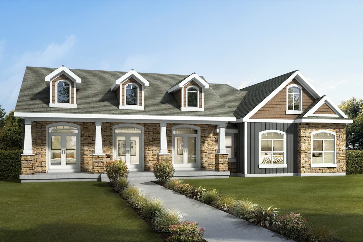 3-Bedroom, 1582 Sq Ft Ranch Home - Plan #208-1010 - Main Exterior