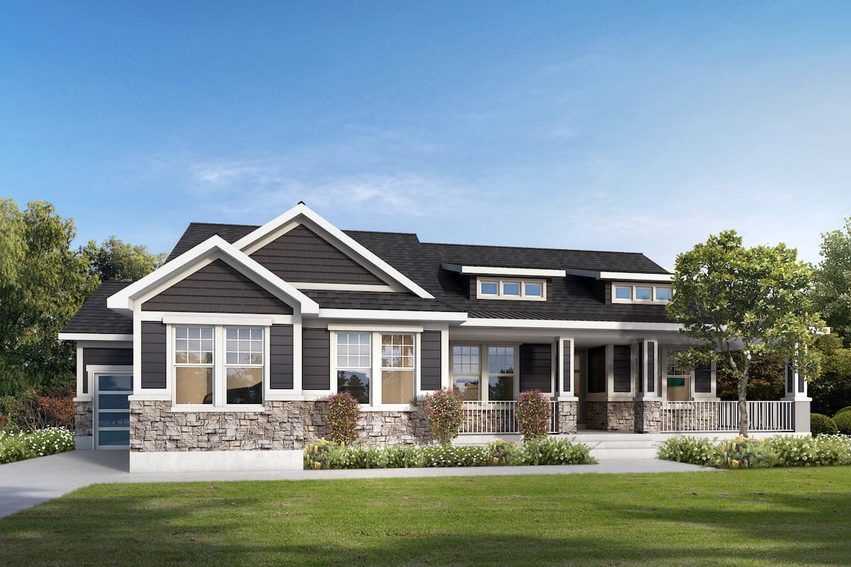 2-4-Bedroom, 2301 Sq Ft Ranch Home - Plan #208-1012 - Main Exterior