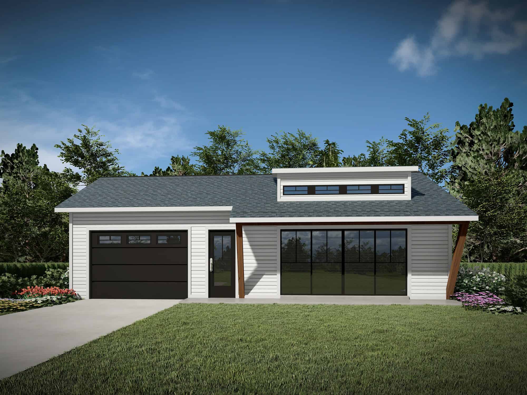 0-Bedroom, 400 Sq Ft Garage w/Apartments House Plan - 208-1040 - Front Exterior