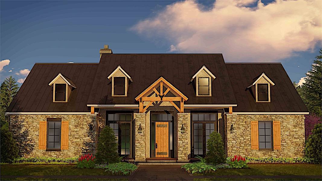 3-Bedroom, 2596 Sq Ft Cottage House - Plan #209-1004 - Front Exterior