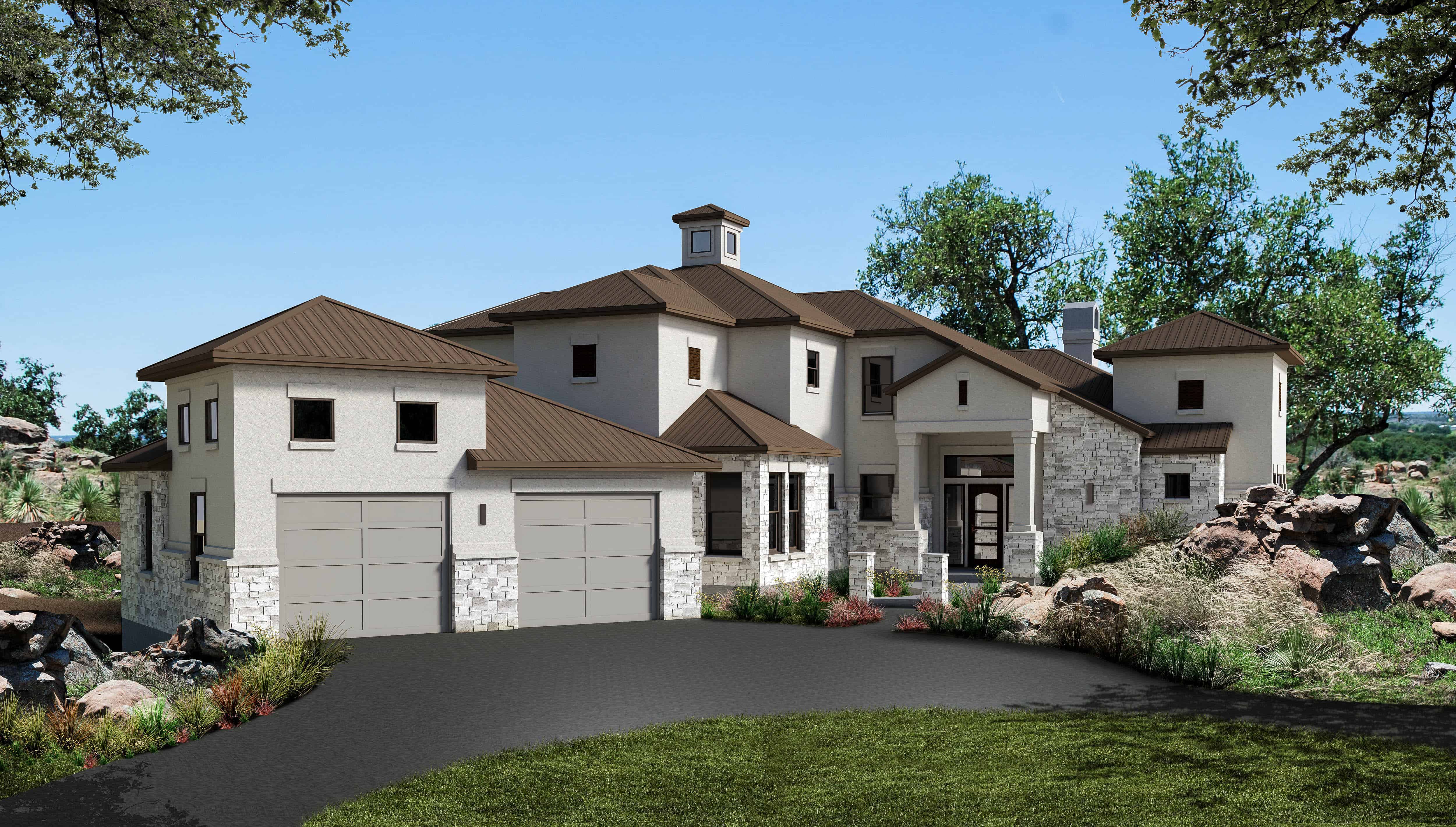 4-Bedroom, 2929 Sq Ft European House - Plan #209-1005 - Front Exterior