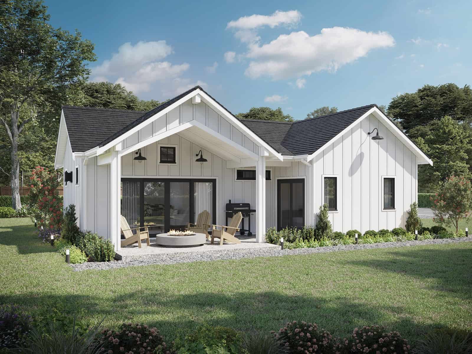 2-Bedroom, 1043 Sq Ft Ranch House - Plan #211-1003 - Front Exterior