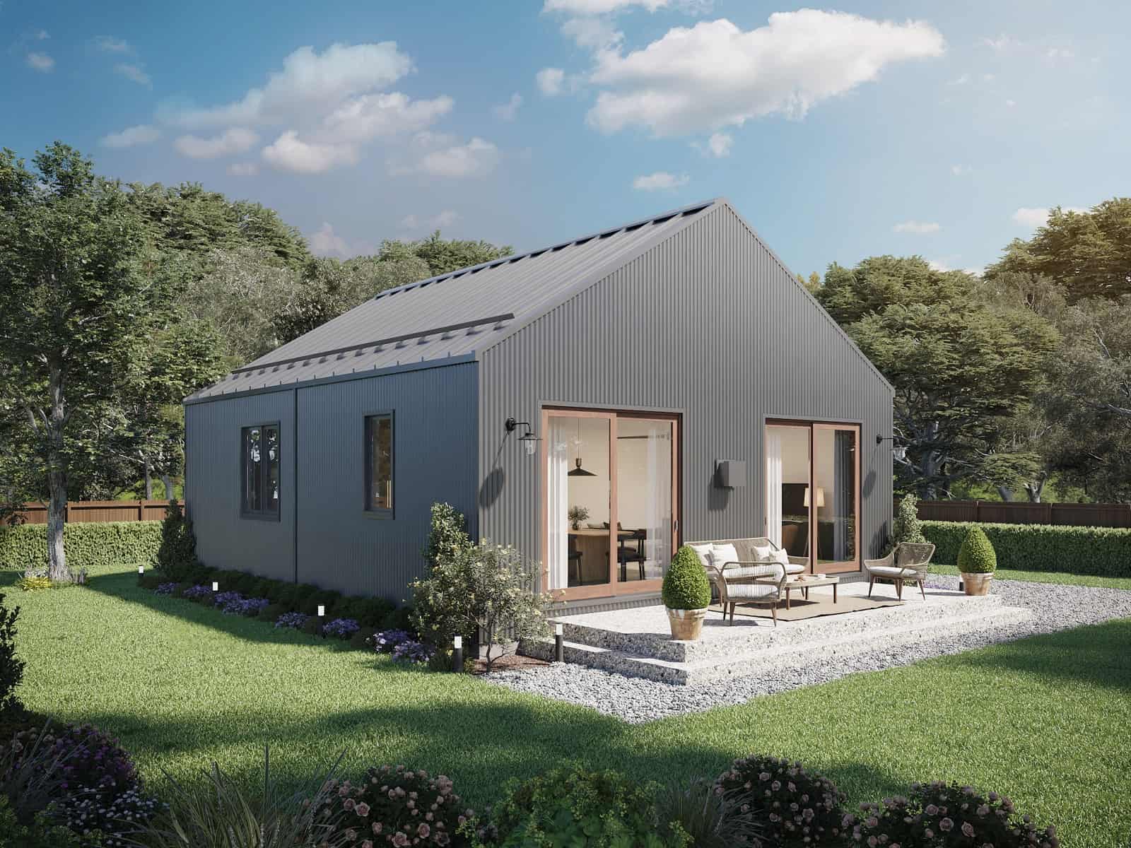 2-Bedroom, 896 Sq Ft Contemporary Home Plan - 211-1021 - Main Exterior