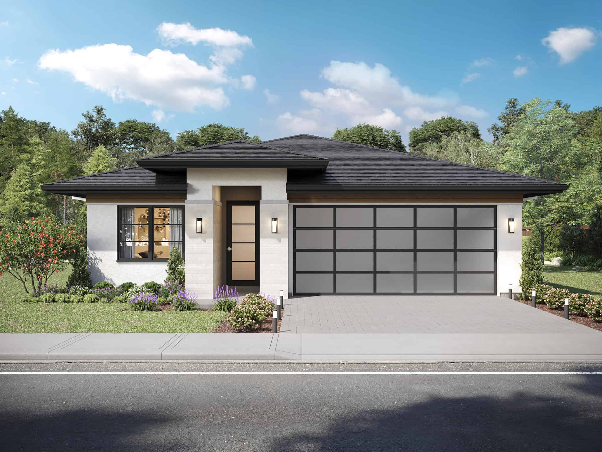 3-Bedroom, 1575 Sq Ft Contemporary Home Plan - 211-1044 - Main Exterior