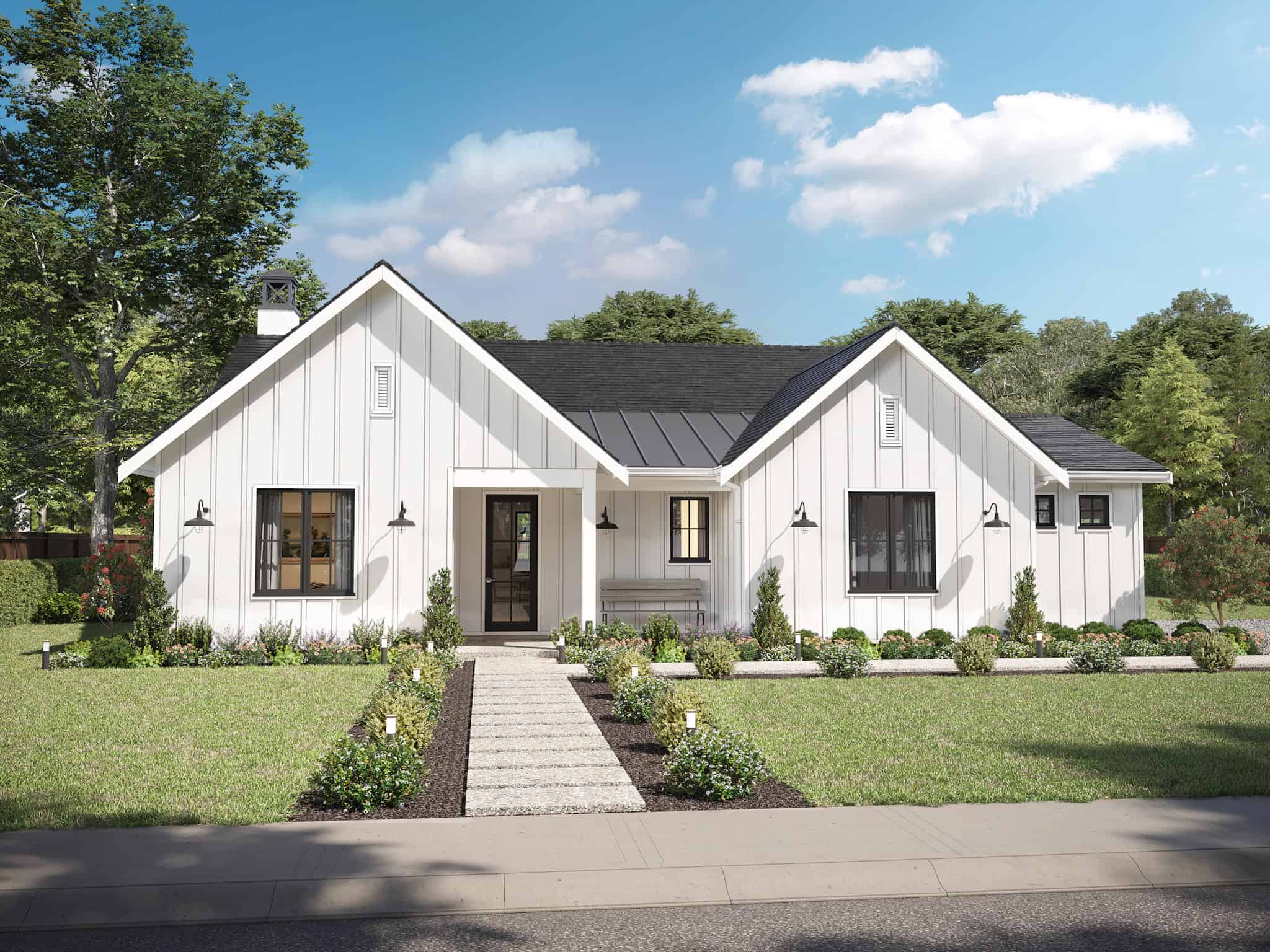 2-Bedroom, 1500 Sq Ft Ranch Home Plan - 211-1048 - Main Exterior