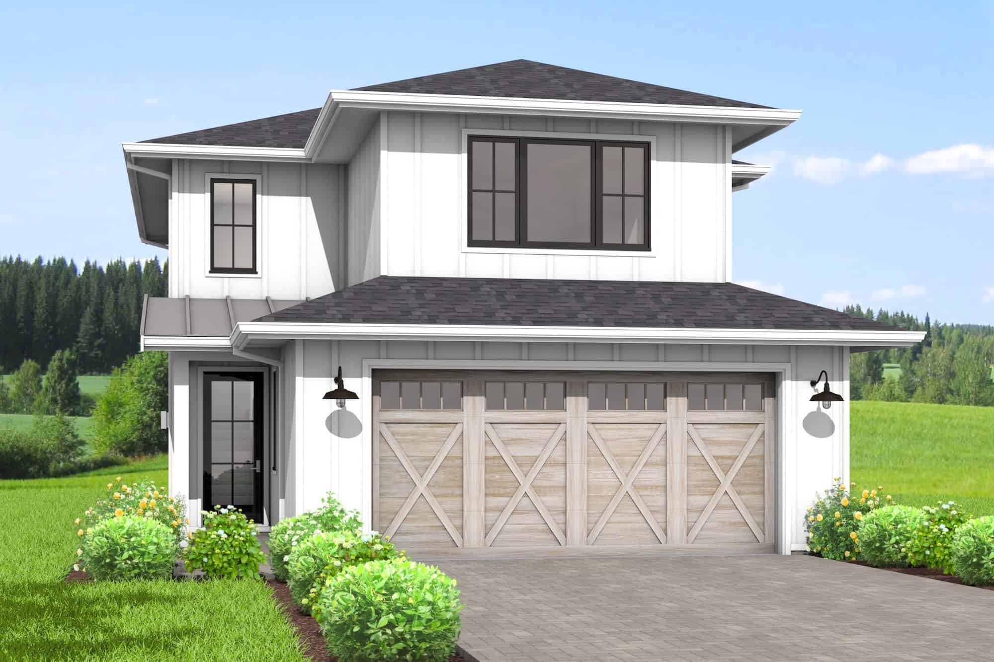 3-Bedroom, 1834 Sq Ft Farmhouse House Plan - 211-1063 - Front Exterior