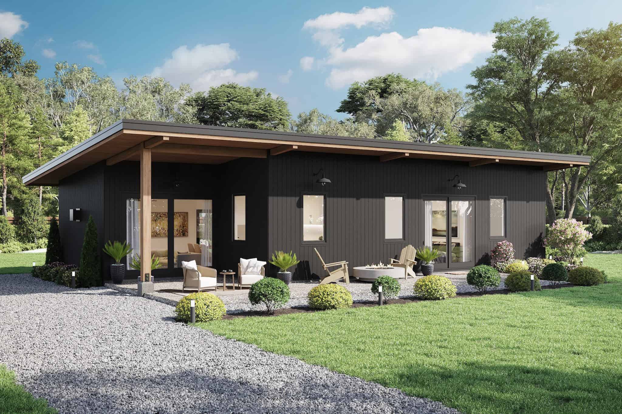 Contemporary Home Plan - 4 Bedrms, 2 Baths - 1232 Sq Ft - #211-1080