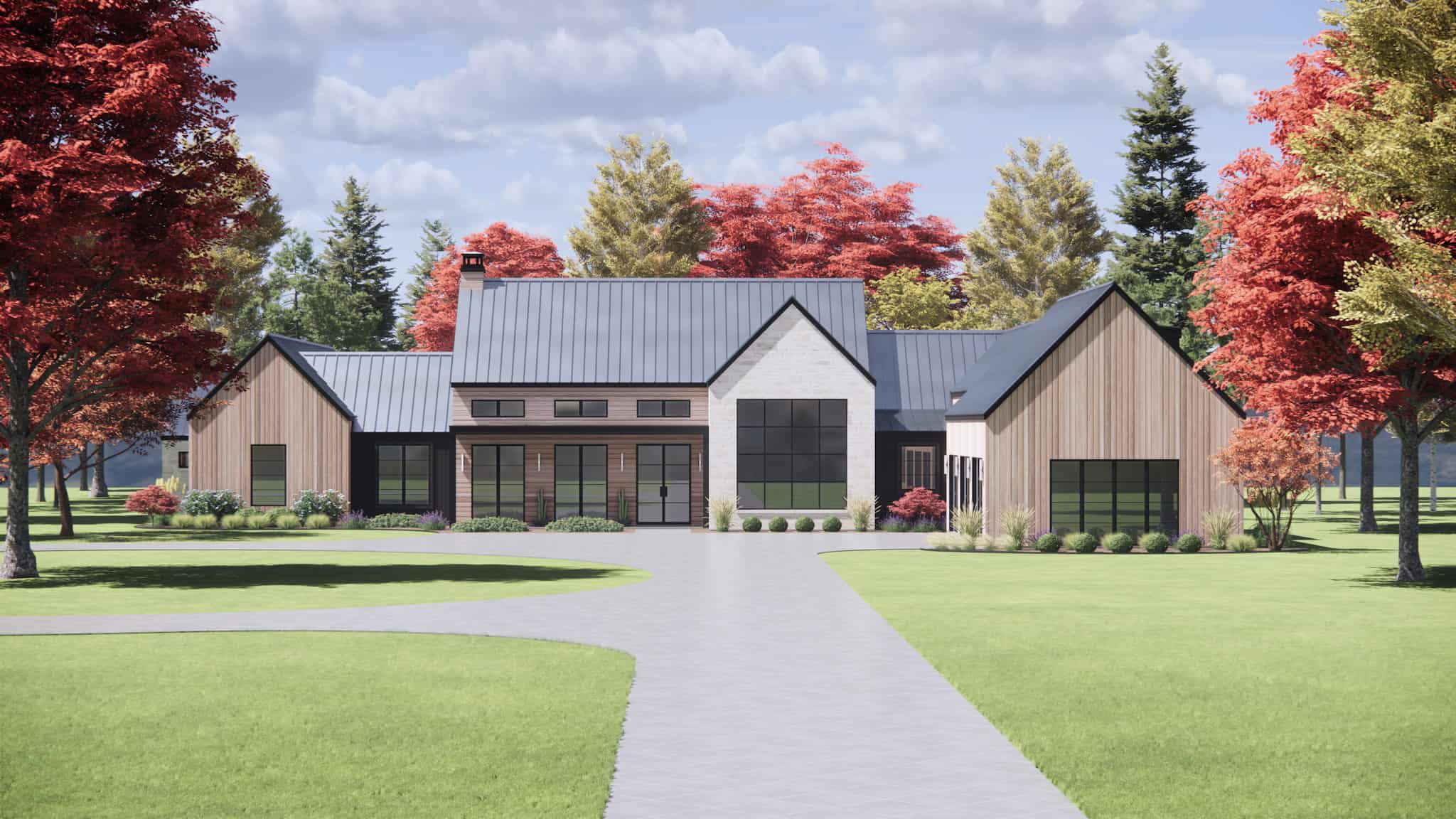 4-Bedroom, 3854 Sq Ft Ranch House Plan - 220-1000 - Front Exterior