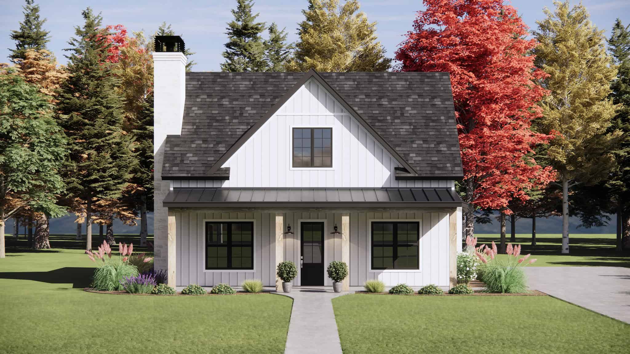 Modern Farmhouse Plan - 4 Bedrms, 2.5 Baths - 2033 Sq Ft - #220-1032