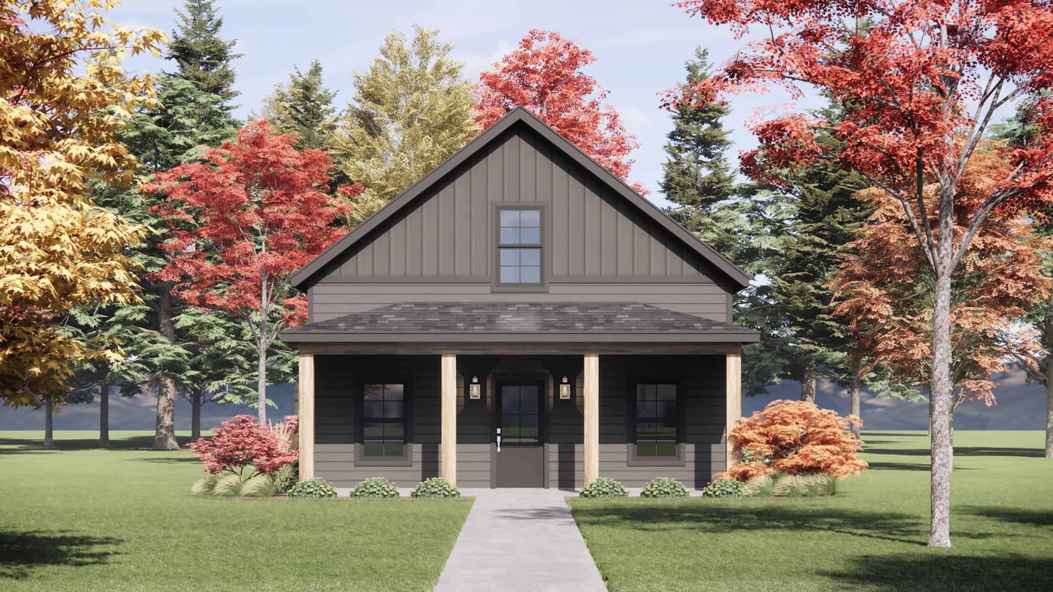 Modern Farmhouse Home Plan - 2 Bedrms, 2 Baths - 1083 Sq Ft #220-1037