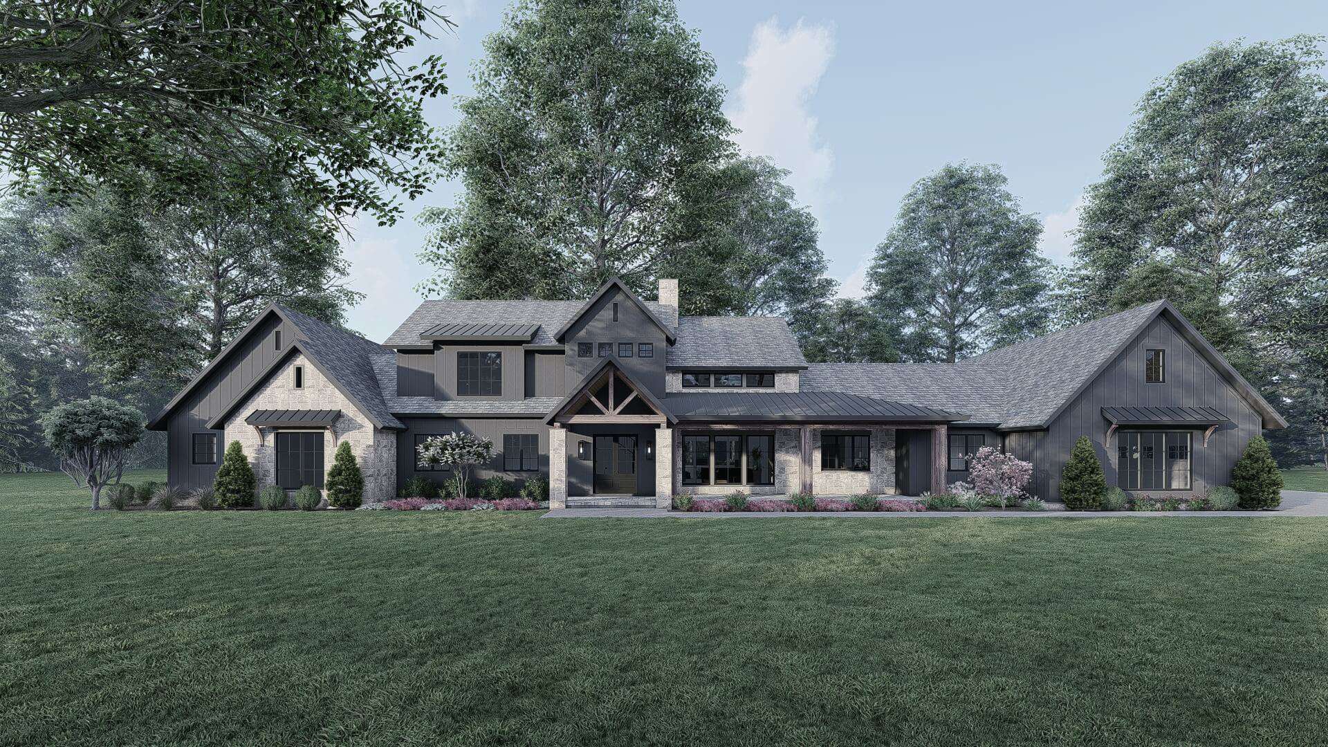 Craftsman Home Plan - 4 Bedrms, 3.5 Baths - 4154 Sq Ft - #221-1006