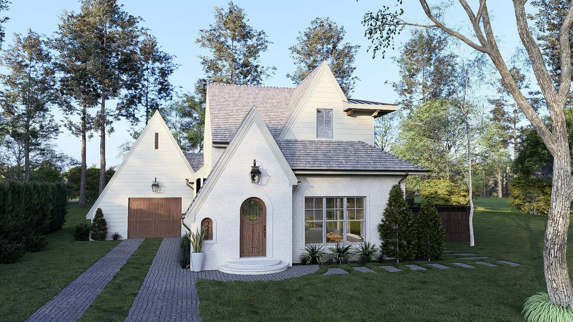 3-Bedroom, 1523 Sq Ft European Home Plan - 221-1007 - Main Exterior