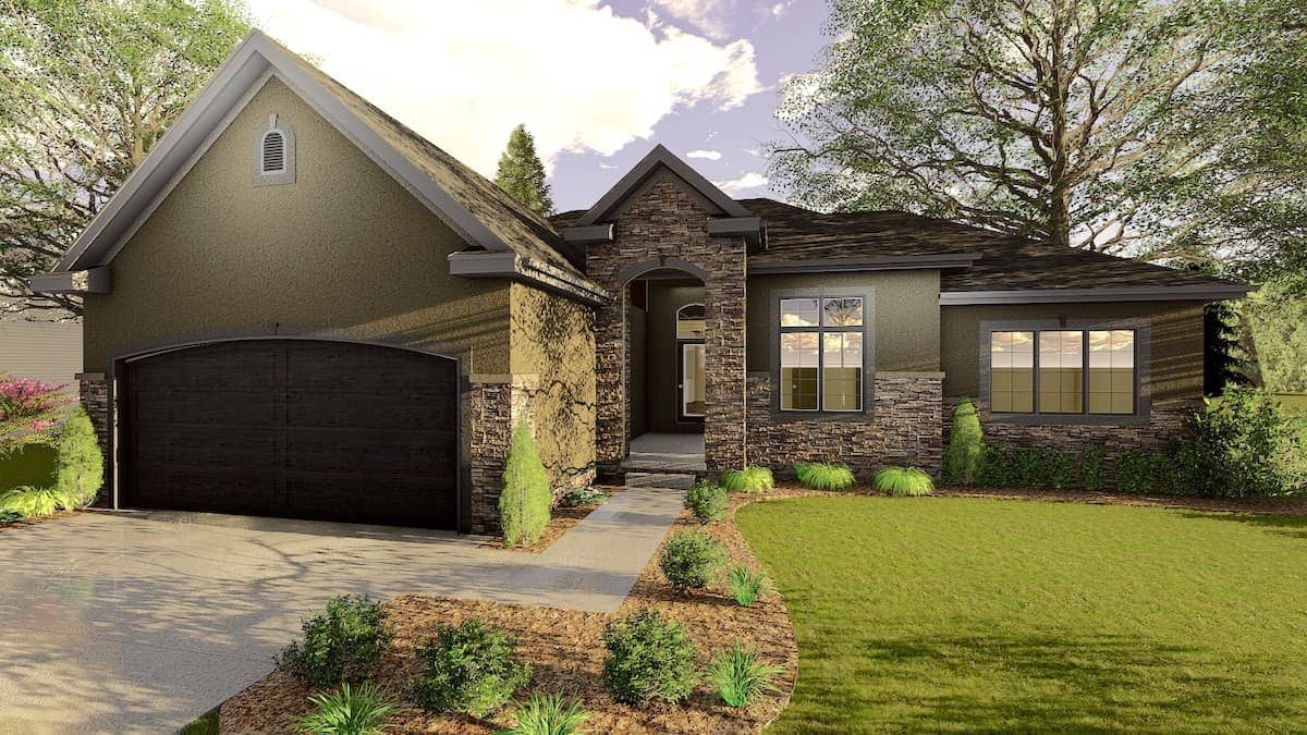 Ranch home (ThePlanCollection: Plan #100-1125)