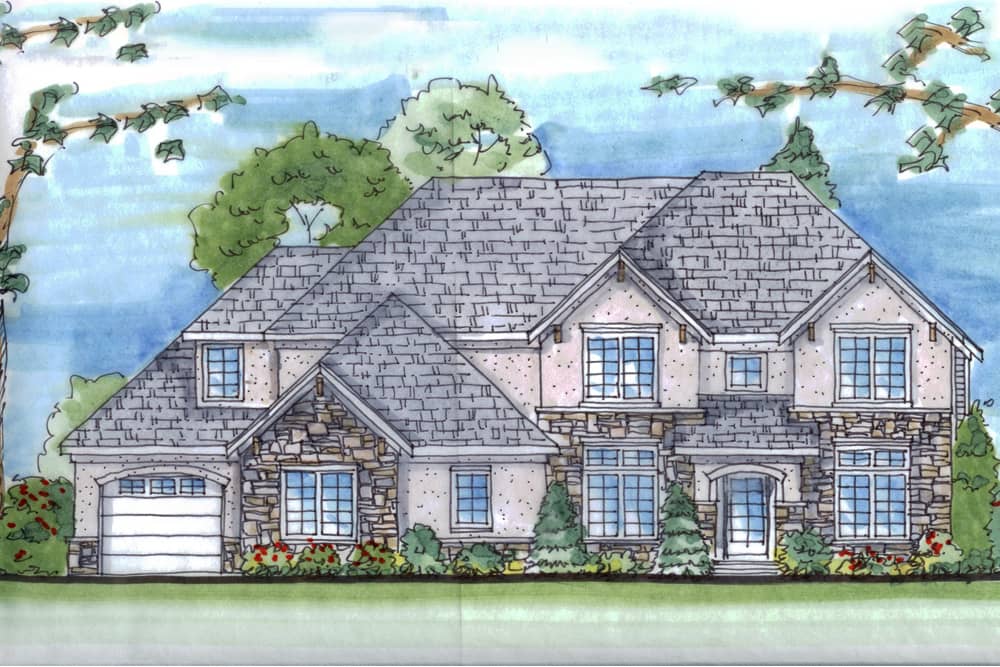 Front elevation of Traditional home (ThePlanCollection: House Plan #100-1244)