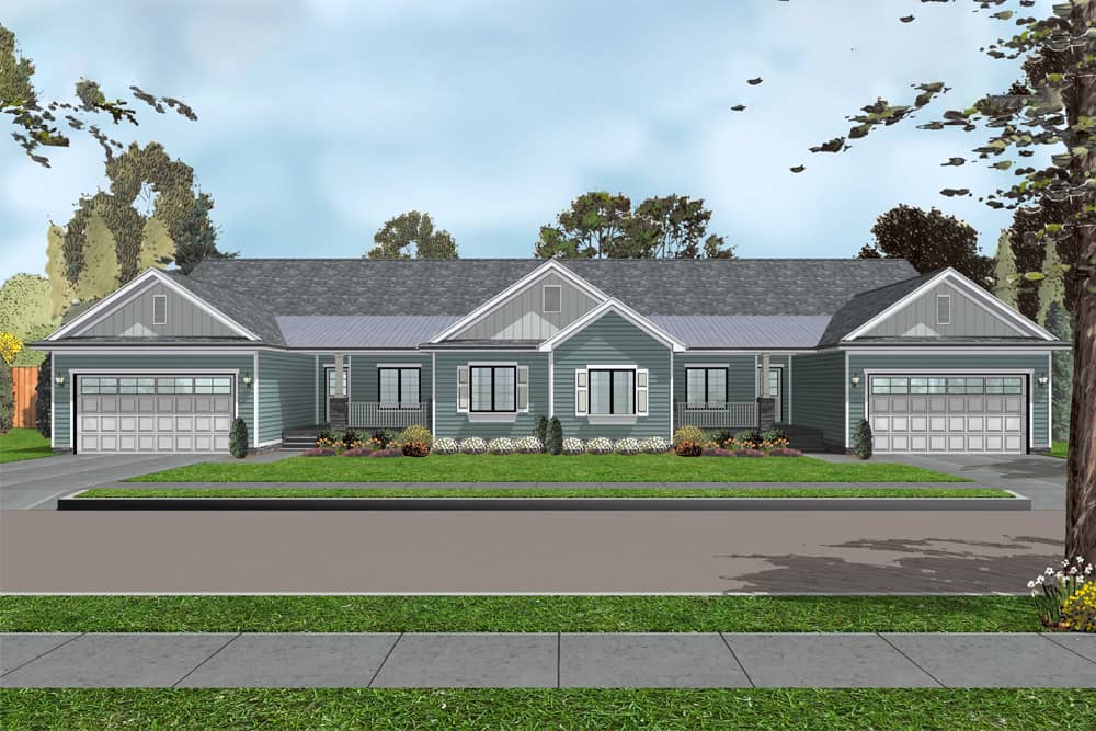 Front elevation of Traditional home (ThePlanCollection: House Plan #100-1301)