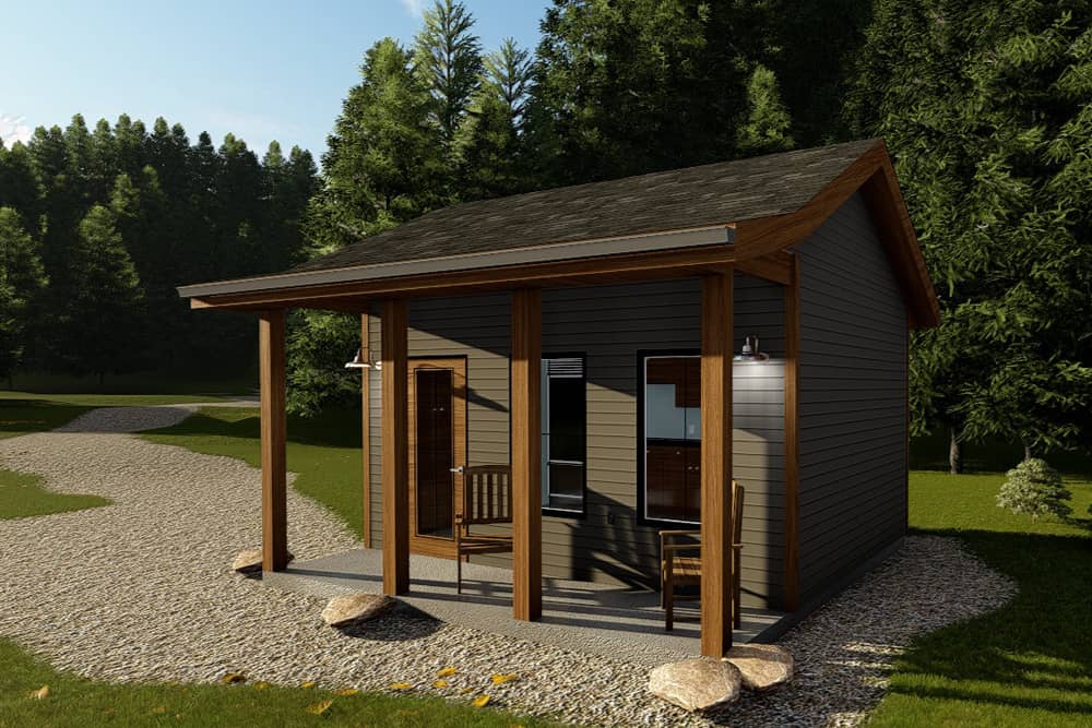 Front elevation of Cottage home (ThePlanCollection: House Plan #100-1338)