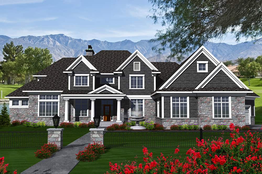 Front elevation of Traditional home (ThePlanCollection: House Plan #101-2039)