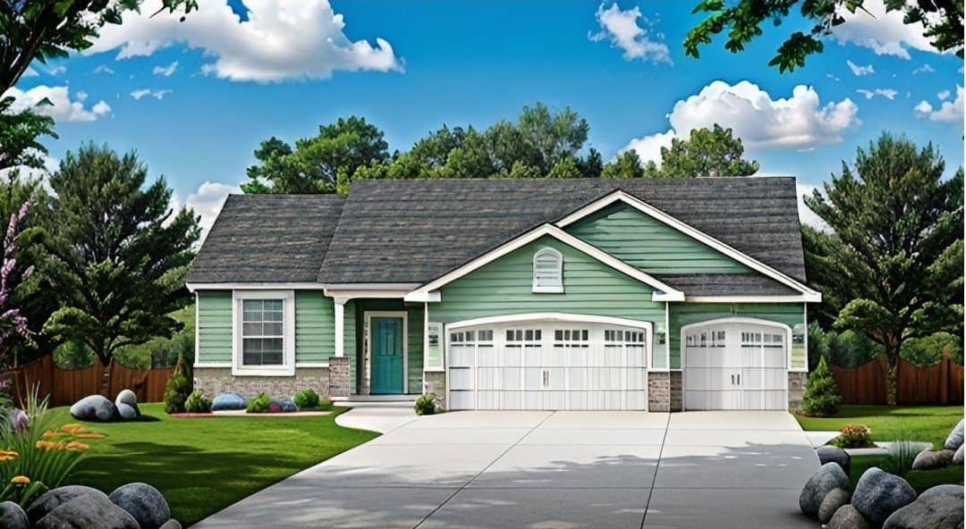 Ranch home (ThePlanCollection: Plan #103-1127)