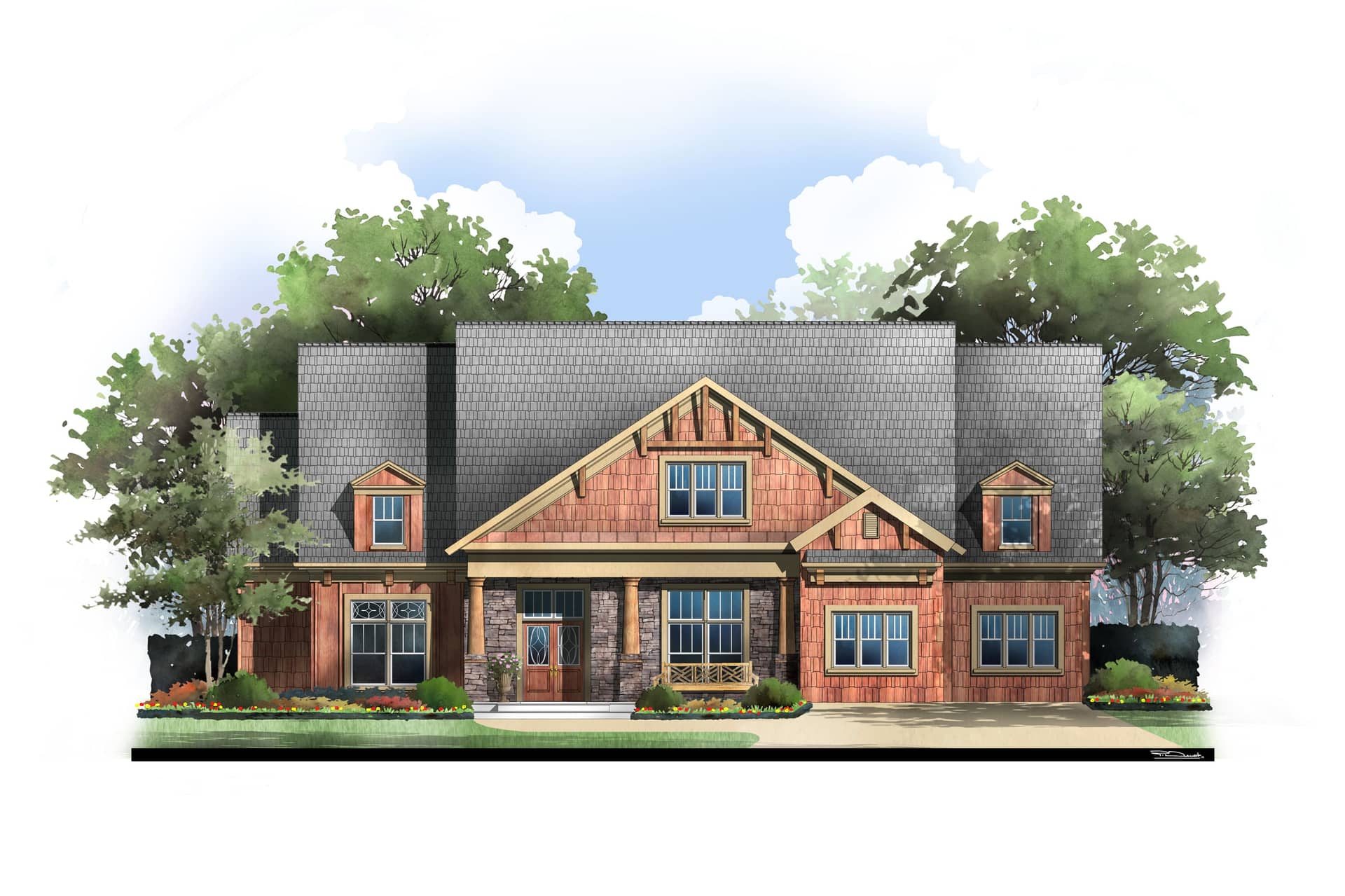 Country home plan (ThePlanCollection: House Plan #106-1043)