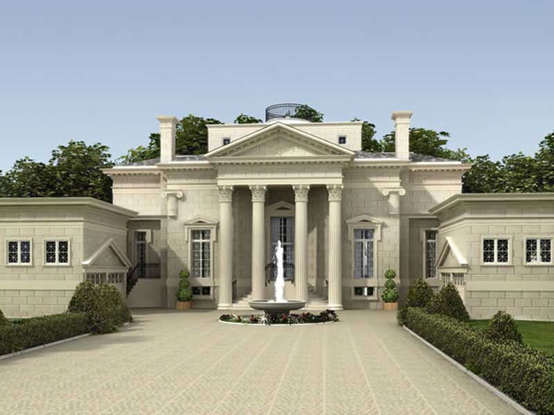 European-inspired luxury home (ThePlanCollection: Plan #106-1154)