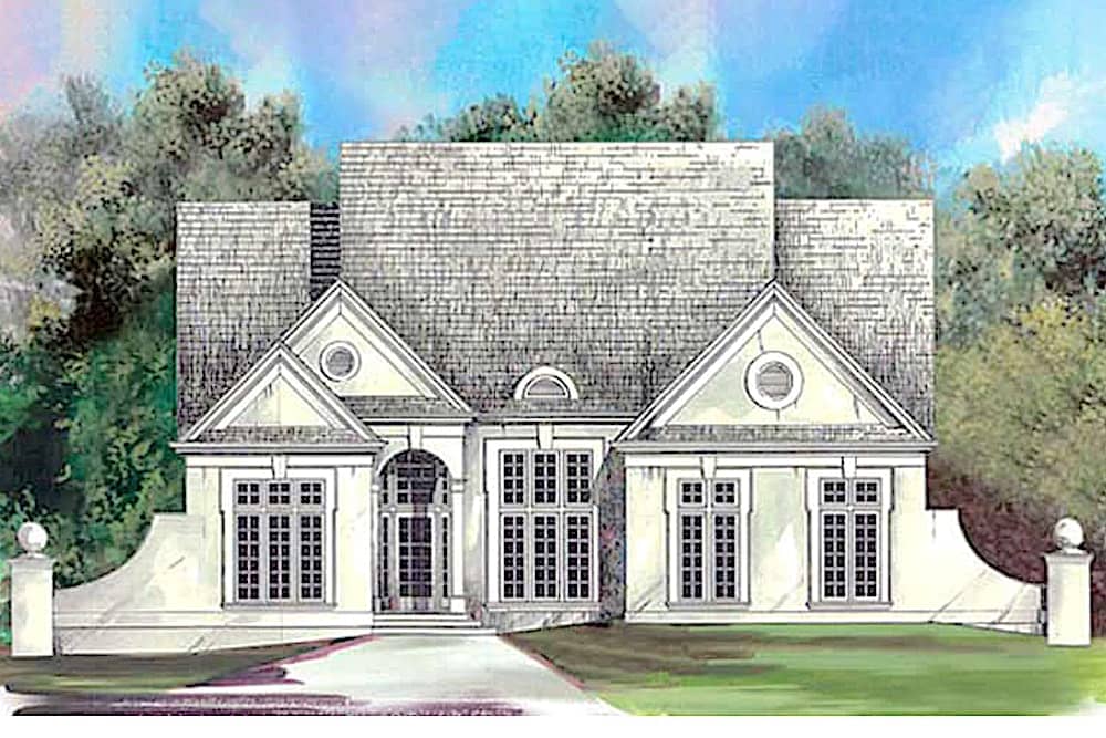 European style home (ThePlanCollection: Plan #106-1204)