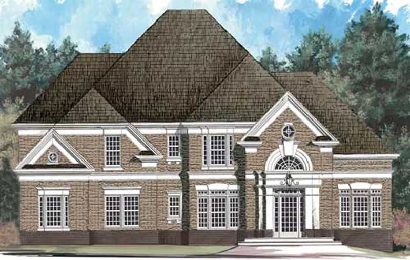 Front elevation of European home (ThePlanCollection: House Plan #106-1260)