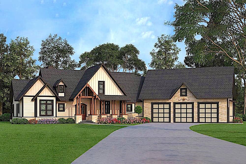 Texas Style home (ThePlanCollection: Plan #106-1279)