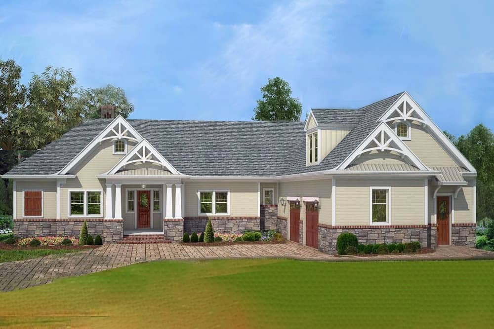 Country home (ThePlanCollection: Plan #106-1285)