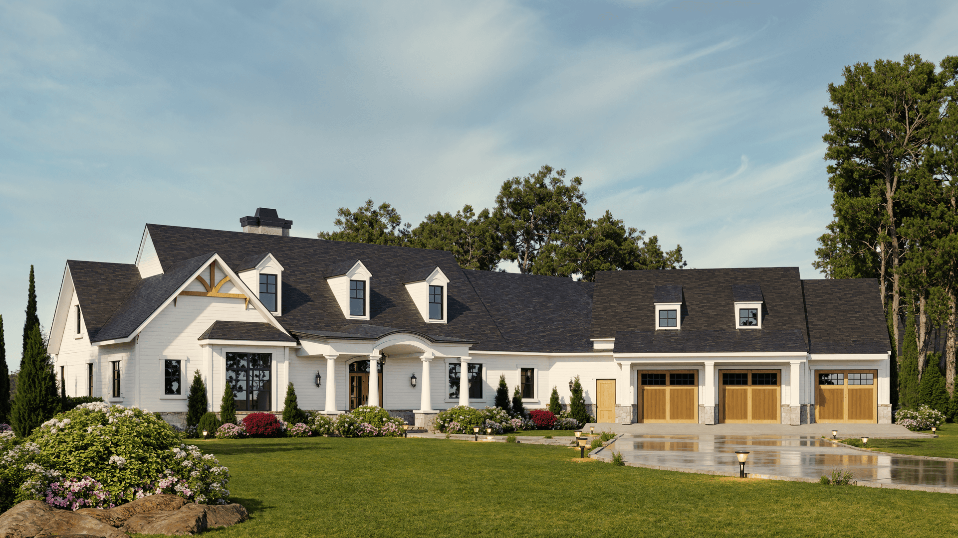 Transitional Cape Cod style home (ThePlanCollection: Plan #106-1315)