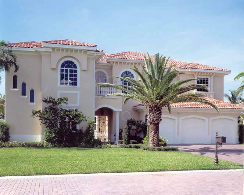 Front elevation of In-Law Suite home (ThePlanCollection: House Plan #107-1215)