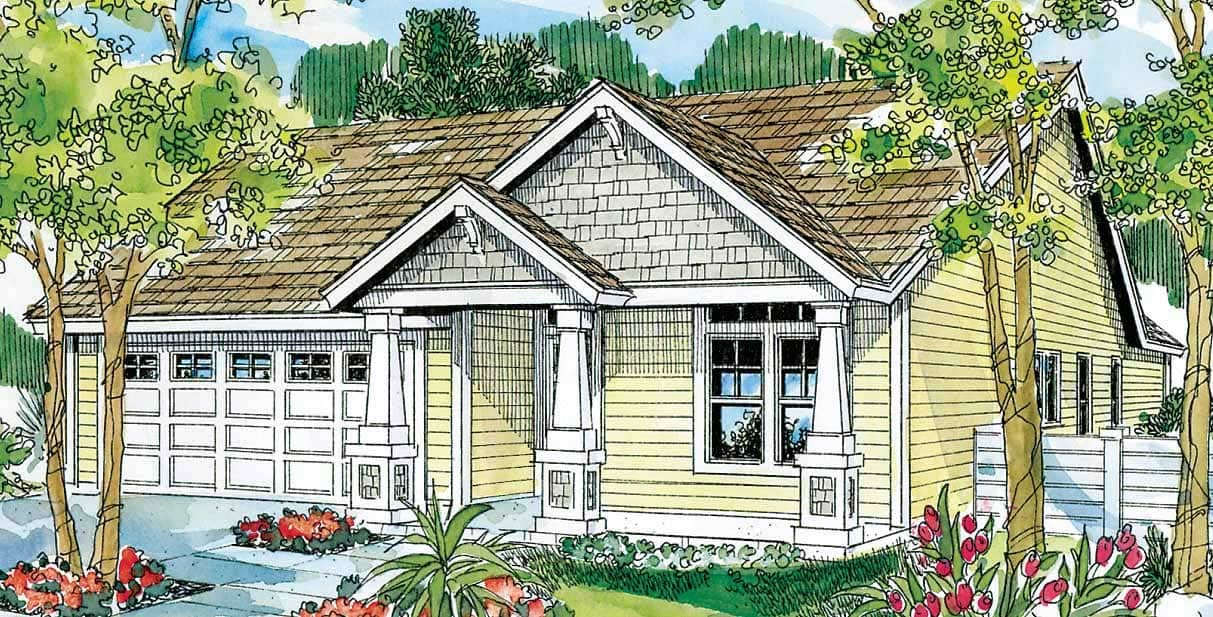This is a colored rendering of these Country Homeplans.