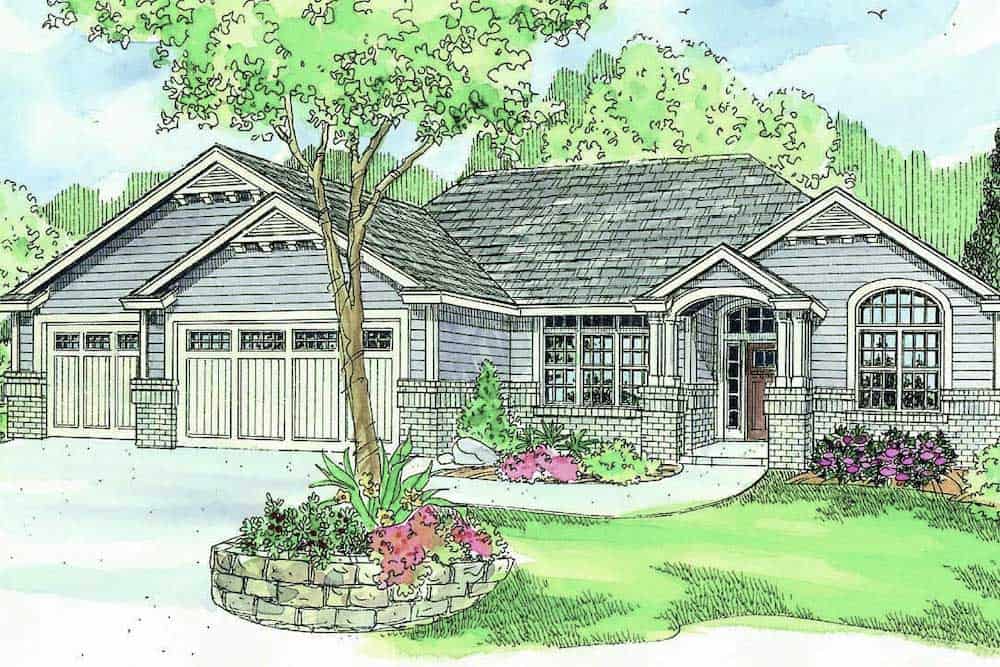 Country home (ThePlanCollection: #108-1126)