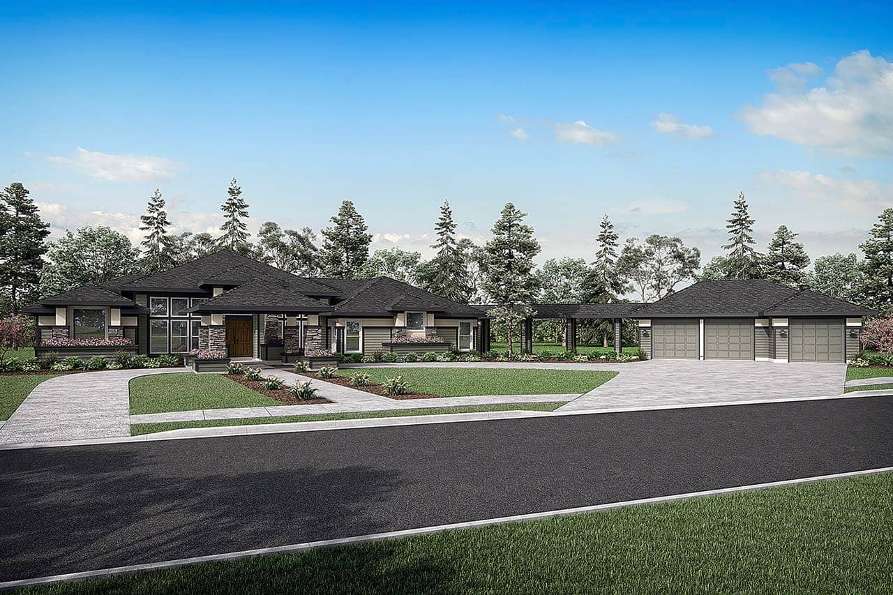 Contemporary home (ThePlanCollection: Plan #108-1438)