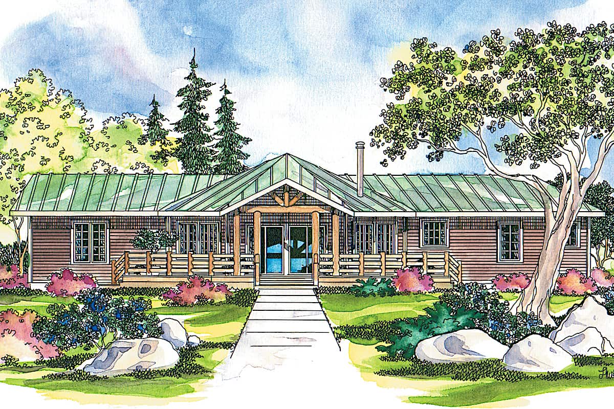 Ranch home (ThePlanCollection: Plan #108-1494)