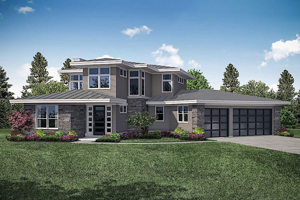 Contemporary home (ThePlanCollection: Plan #108-1910)