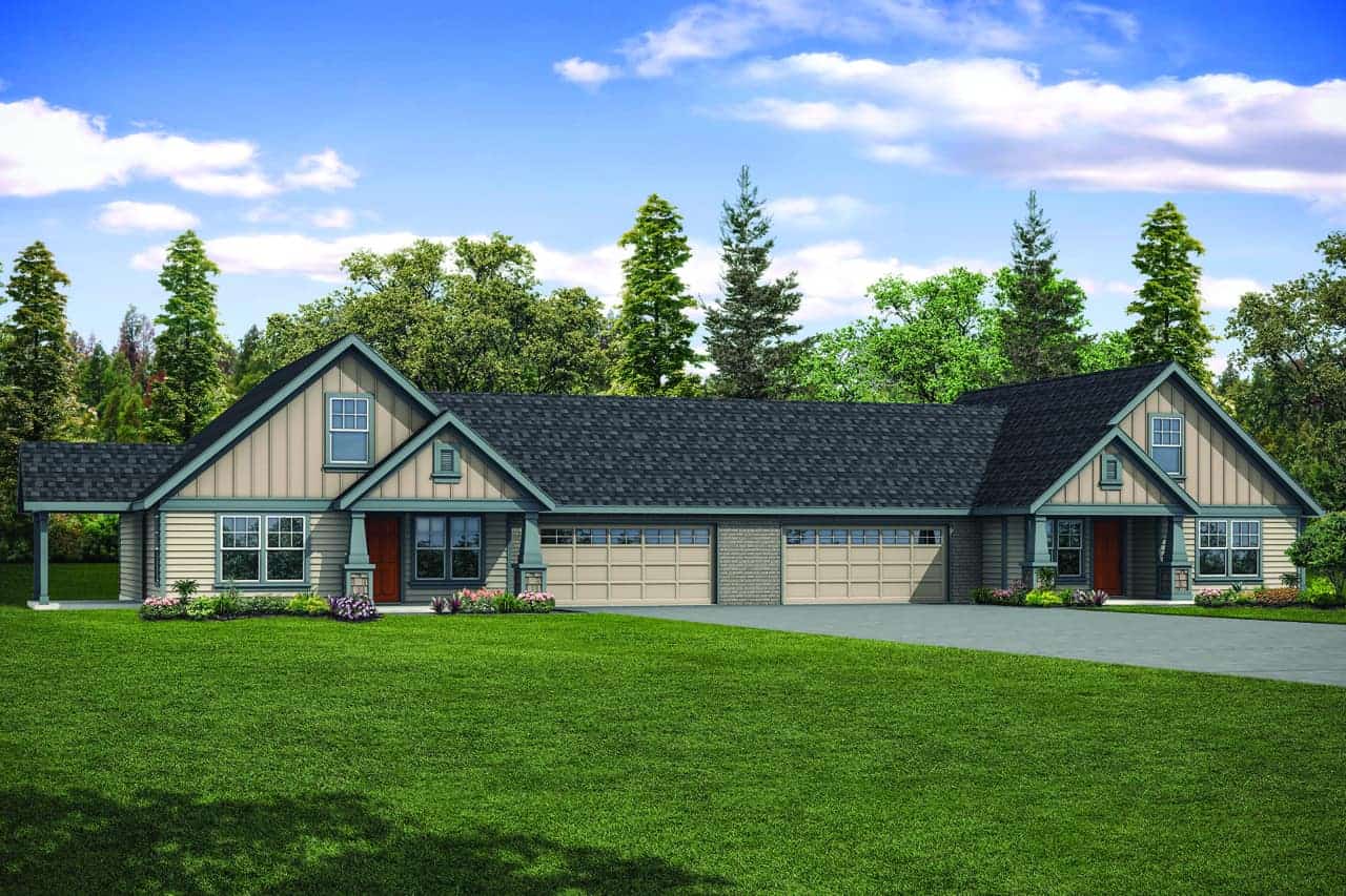 Front elevation of Traditional home (ThePlanCollection: House Plan #108-2050)