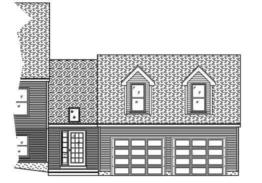This is the front elevation of these Garage Plans.