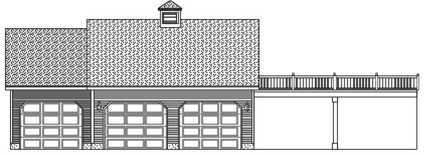 This is a black and white rendering of these Garage Plans.