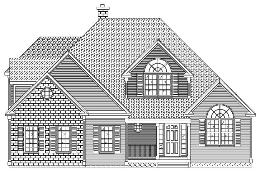 This is the front elevation for these European Homeplans.
