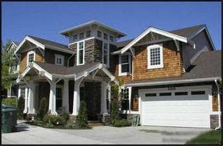 This is an actual color photo of these very popular Craftsman House Plans.