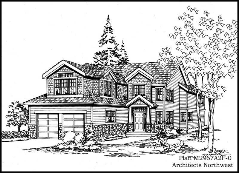 Traditional home (ThePlanCollection: Plan #115-1418)