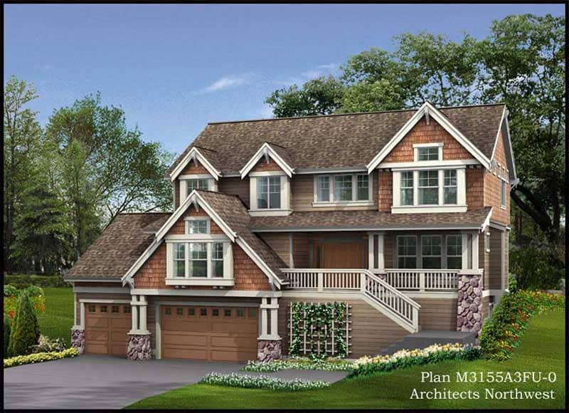 Shingle-Style home (ThePlanCollection: Plan #115-1430)