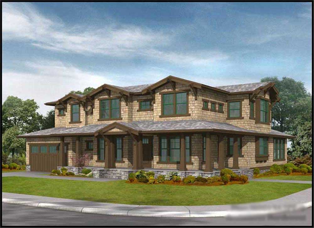 Craftsman home (ThePlanCollection: Plan #115-1432)