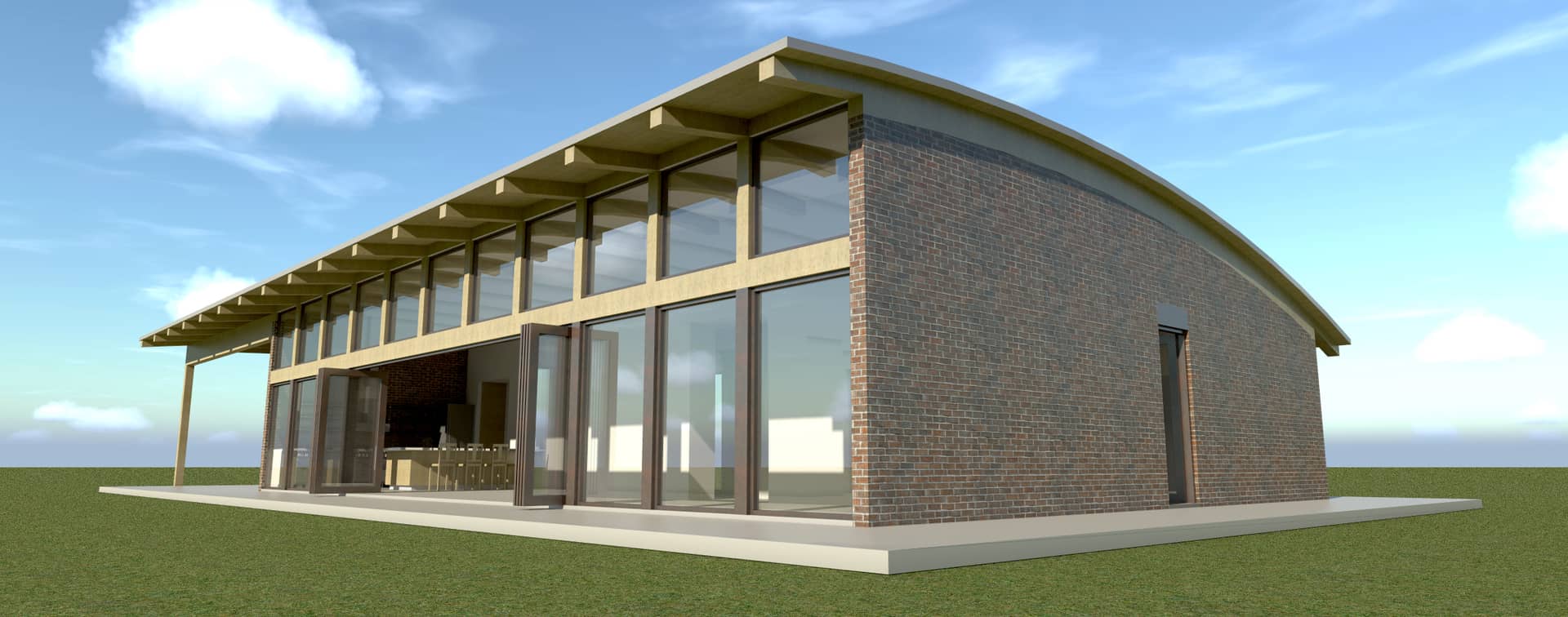 Front elevation of Modern home (ThePlanCollection: House Plan #116-1037)