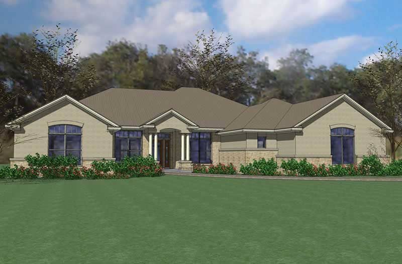 Florida Style ranch home (ThePlanCollection: Plan #117-1059)