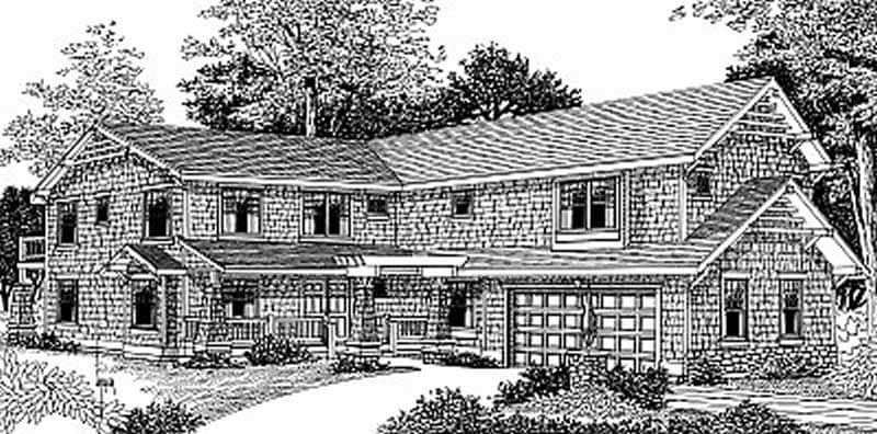 Front elevation of Country home (ThePlanCollection: House Plan #119-1143)