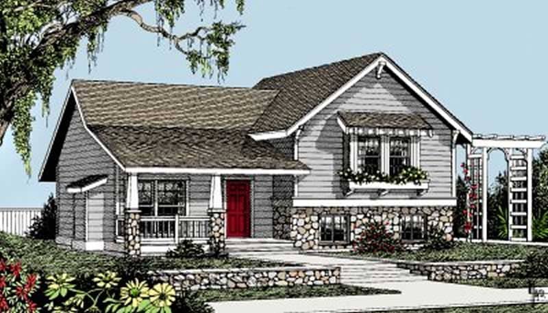Front elevation of Small House Plans home (ThePlanCollection: House Plan #119-1182)