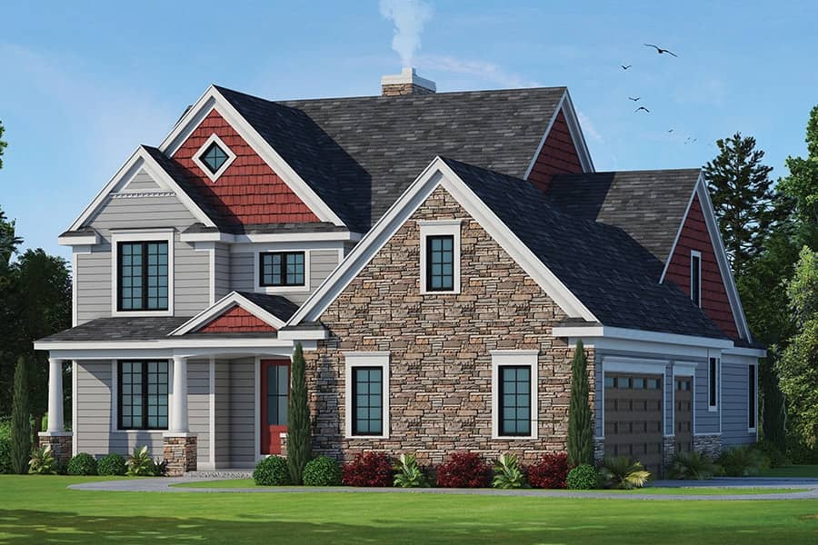 Craftsman style home plan (ThePlanCollection: House Plan #120-2469)